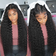 Pre Braid with Pre Baby Hair 10x6 Parting Max Pre Cut Transparent Lace Frontal Glueless Water Wave Wig Put On & Go Human Hair