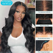 Ashimary 10x6 Parting Max Glueless Bye Bye Knots Wig Body Wave Pre Cut Lace Wigs