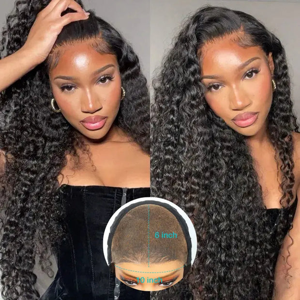 Ashimary Water Wave 10x6 Parting Max Glueless Bye Bye Knots Wig Pre Cut Lace Wigs