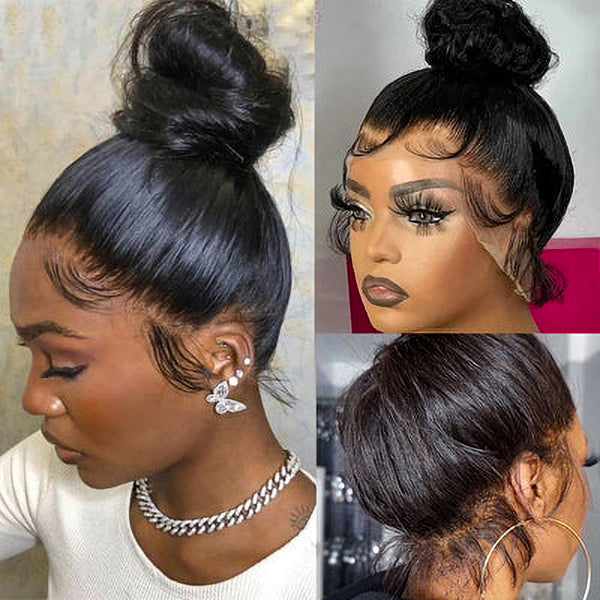 Flash Sale Pre Plucked 360 Lace Frontal Wig with Baby Hair Brazilian Any Style