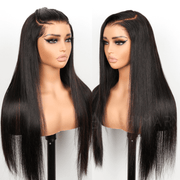 Ashimary Pull Go 13x6 Full Glueless Wig Transparent Lace Front Wig Straight Brazilian Human Hair