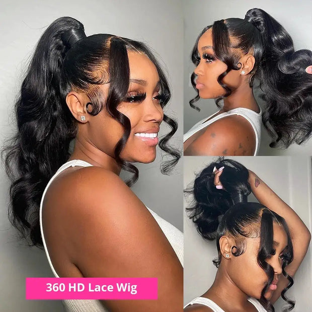 Clear HD Lace Transparent 360 Lace Wig Body Wave Human Hair Pre Plucked  with Baby Hair – ashimaryhair
