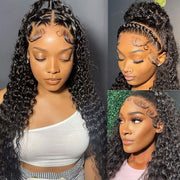 26-inch Water Wave Invisi Strap Snug Fit 360 Transparent Lace Frontal Bleached Knots Pre Cut Lace Wig Affordable Long Hair