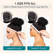 360 Lace Frontal Upgrade Wig Cap 2.0 Invisi Strap Human Hair Wig Measurement