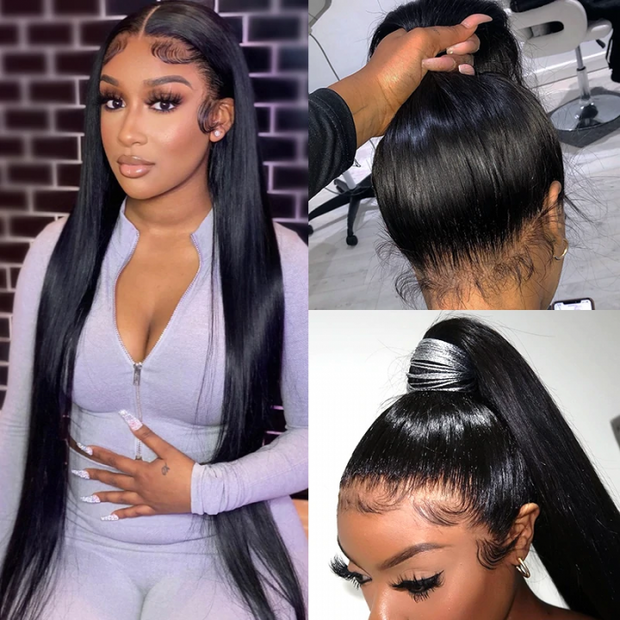 Flash Sale Pre Plucked 360 Lace Frontal Wig with Baby Hair Brazilian Any Style