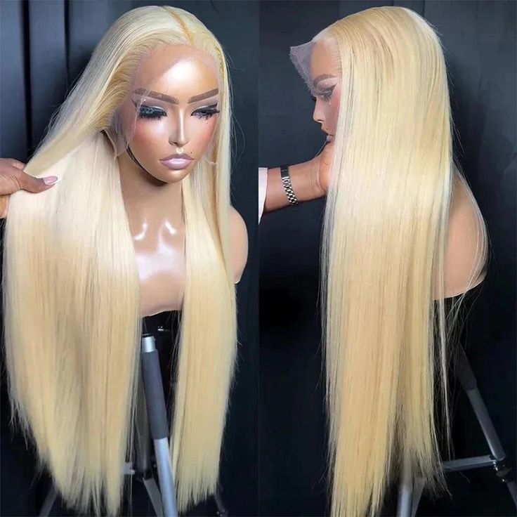 Blonde Lace Front Wig shops Human Hair 13x6 (18 inch).-DSF5S