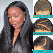 Yaki Straight 10x6 Parting Max Wear and Go Glueless Bye Bye Knots Pre Cut Lace Wig Ashimary