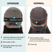 Ashimary 360 Skin Lace Cozy Invisi-Strap? Deep Wave Dark Highlight Pre Everthing 360 Lace Frontal Glueless Install WigLight Yaki Straight Invisi-Strap? Snug Fit 360 Transparent Lace Frontal Bleached Knots Pre Cut Lace Wig Natural Color