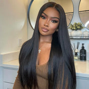 Flash Sale 4x4 Transparent Lace Closure Wig Pre Bleach Tiny Knots & Plucked Natural Hairline Human Hair Wig