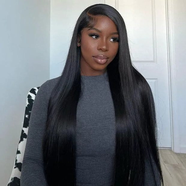 Flash Sale 5x5 Transparent Lace Closure Deep Wave / Body Wave / Straight Wig Pre Bleached Tiny Knots & Plucked Natural Hairline Human Hair wig