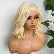 Salon Body Wave Blonde 613 5x5 Closure HD Lace Bob Wig 100% Virgin Human Hair