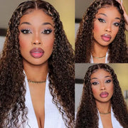 Ashimary  360 Skin Lace Cozy Invisi-Strap Deep Wave Dark Highlight Pre Everthing 360 Lace Frontal Glueless Install Wig