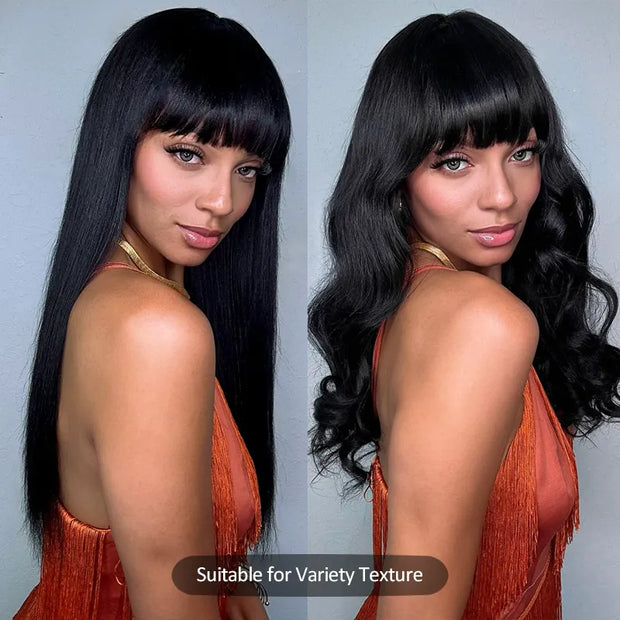 Ashimary Clip in Bangs Human Hair Extension Suitable for Variety Texture