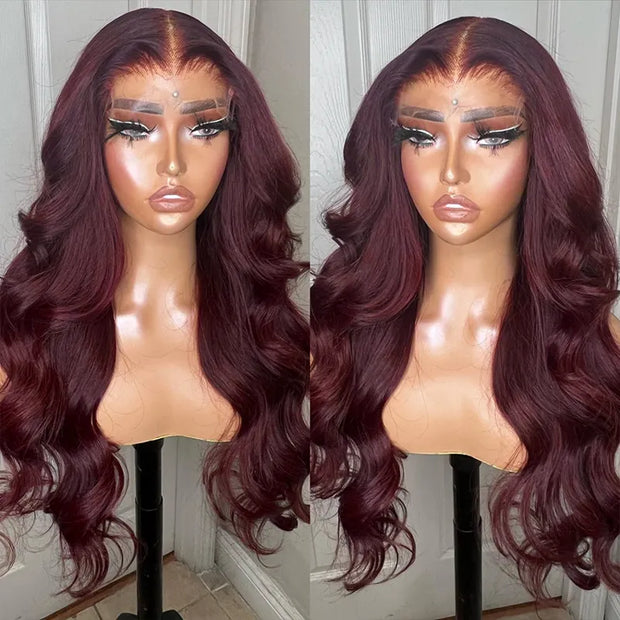 Dark 99J Burgundy Body Wave Wig