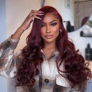 Dark 99J Burgundy Body Wave Wig