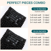 Kinky Curly Seamless Clip-in Hair Extensions No Glue Needed Beginner Friendly Real Human Hair Extensions 14 Inch