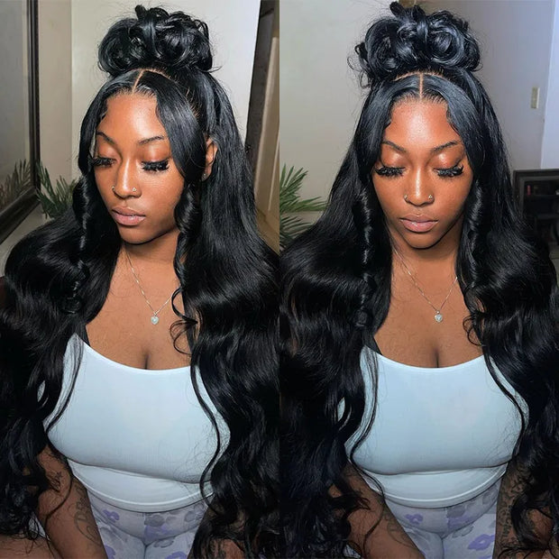 Flash Sale Parting Max Body Wave Real HD 13x4 Lace Frontal Wig Long Length Pre Plucked Human Hair