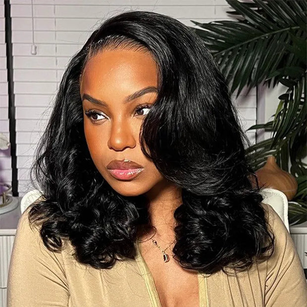 Flash Sale Body Wave Real HD 13x4 Lace Frontal Wig Pre Plucked Human Hair Suit All Skin Tone