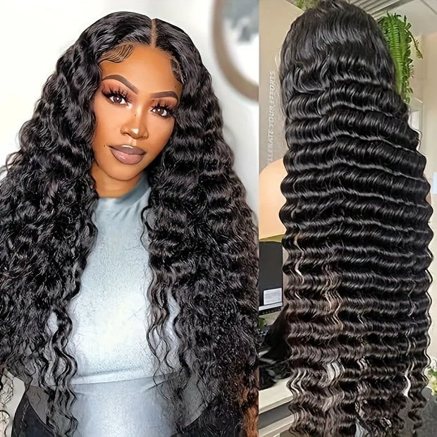 Flash Sale 13x4 Transparent Lace Frontal All Texture Pre Plucked Human Hair Wig