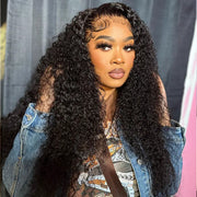 Flash Sale Parting Max Body Wave / Jerry Curly Real HD 13x6 Full Lace Frontal Wig Long Length Human Hair