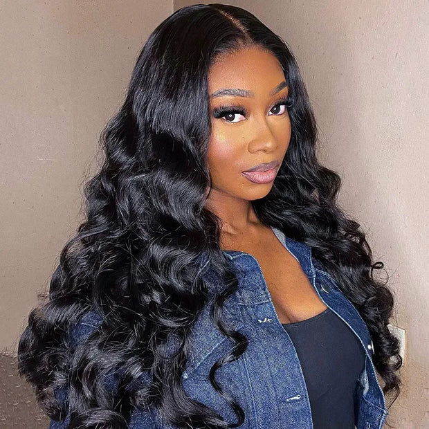 Flash Sale Parting Max Body Wave / Jerry Curly Real HD 13x6 Full Lace Frontal Wig Long Length Human Hair