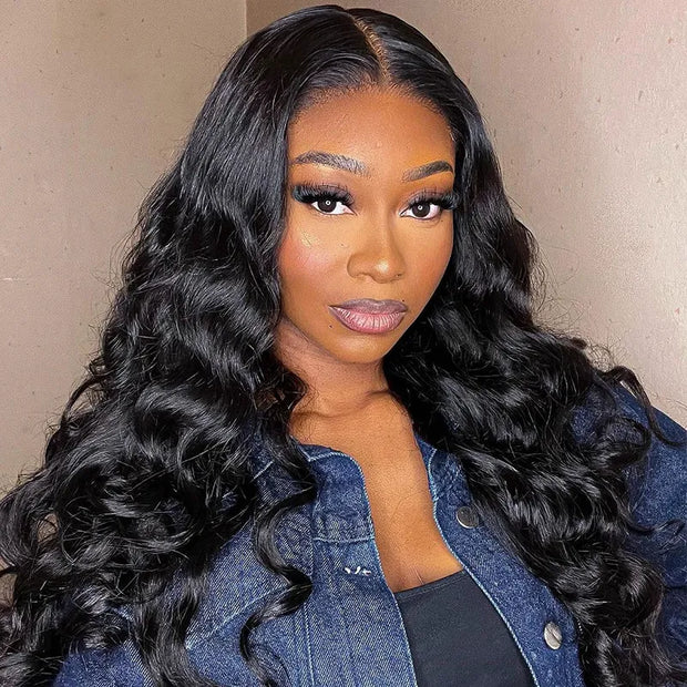 Flash Sale Parting Max Body Wave / Jerry Curly Real HD 13x6 Full Lace Frontal Wig Long Length Human Hair