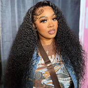 Flash Sale Parting Max Body Wave / Jerry Curly Real HD 13x6 Full Lace Frontal Wig Long Length Human Hair