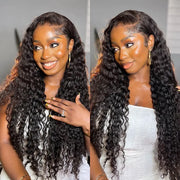 Flash Sale Water Wave / Deep Wave 13x4 HD Lace Frontal Parting Max Wig Pre Plucked Human Hair