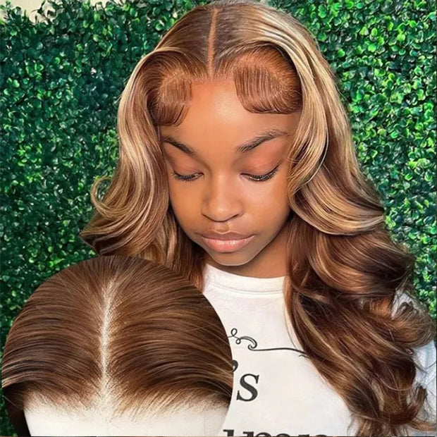 Flash Sale P4/27 Highlight Color 4x4 Lace Closure Body Wave Pre-Cut Lace Closure Wig Human Hair