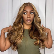 Flash Sale P4/27 Highlight Color 4x4 Lace Closure Body Wave Pre-Cut Lace Closure Wig Human Hair