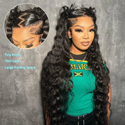 Flash Sale 13x4 Lace Frontal Invisible Knots & Natural Hairline Curly Human Hair wig