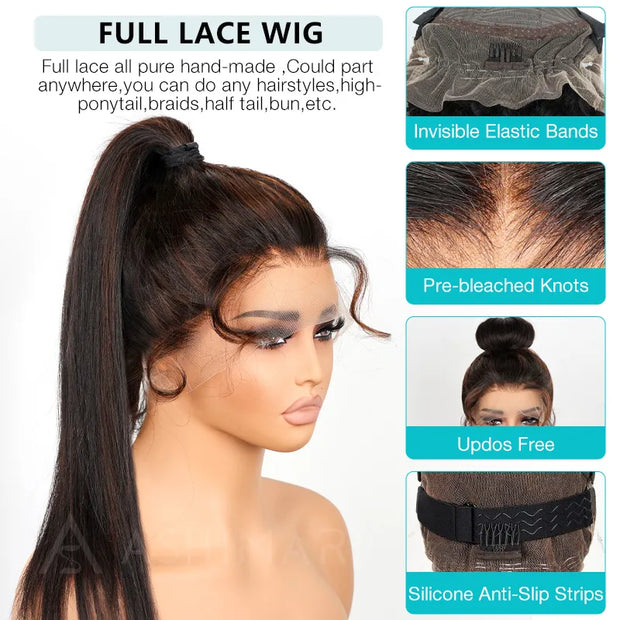 Highlight Straight Hair Parting Max Full Lace Frontal with Invisi-Strap Pre Bleached & Plucked Wig