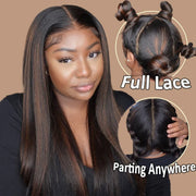 Highlight Straight Hair Parting Max Full Lace Frontal with Invisi-Strap Pre Bleached & Plucked Wig