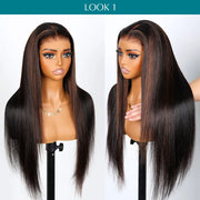 Ashimary PairUp Zippable Wig Highlight Straight Pre-Cut Lace Wig