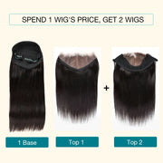 Ashimary PairUp Magic Lace Wig Straight Natural Black Pre-Cut Lace Wig 