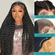 Pre Braid with Pre Baby Hair 10x6 Parting Max Pre Cut Lace Frontal Glueless Water Wave Wig Put On & Go Human Hair