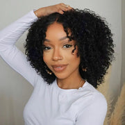 Kinky Curly Seamless Clip-in Hair Extensions No Glue Needed Beginner Friendly Real Human Hair Extensions 14 Inch