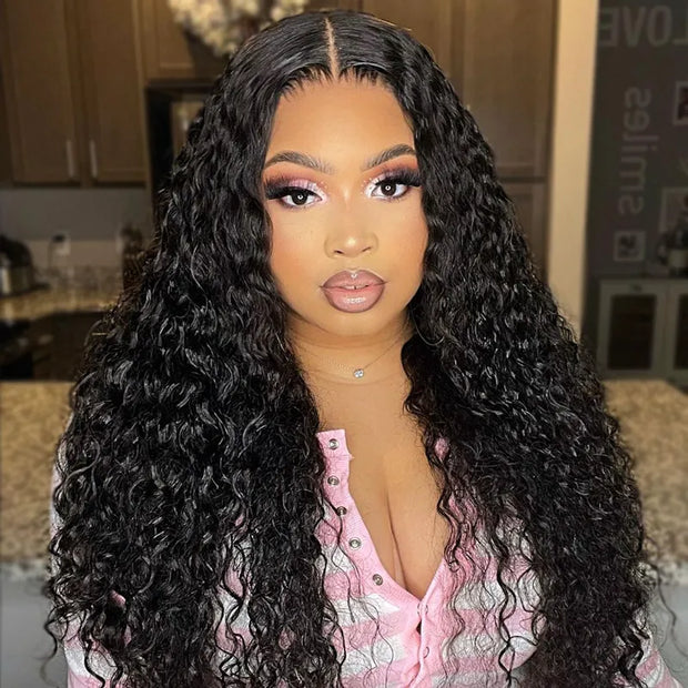 Ashimary Water Wave Glueless 5x5 HD Transparent Closure Wig