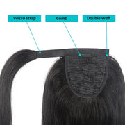 Wrapped Ponytail Extension Yaki Straight for Black Women Natural Texture Everyday Hair