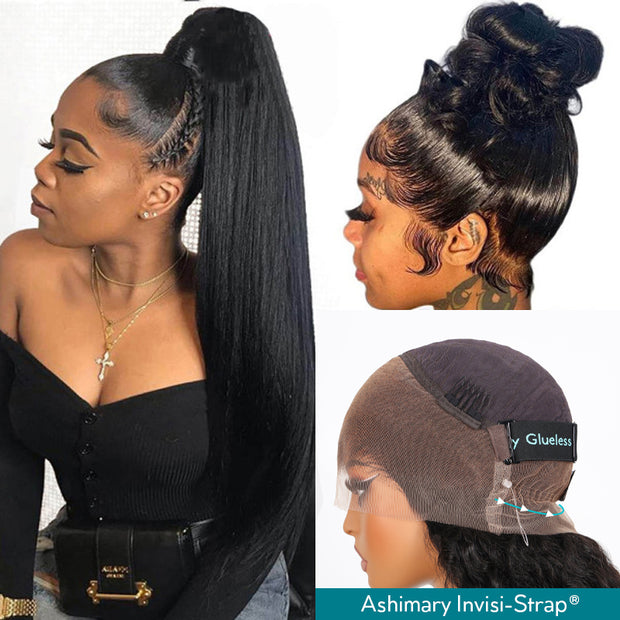 Flash Sale Invisi-Strap™ Snug Fit 360 HD Transparent Lace Wig Bleached Knots