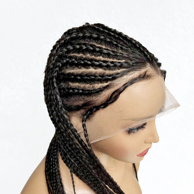 Buy Medium sized full lace braided wigs with human hair base by  WigsbyPrudence on