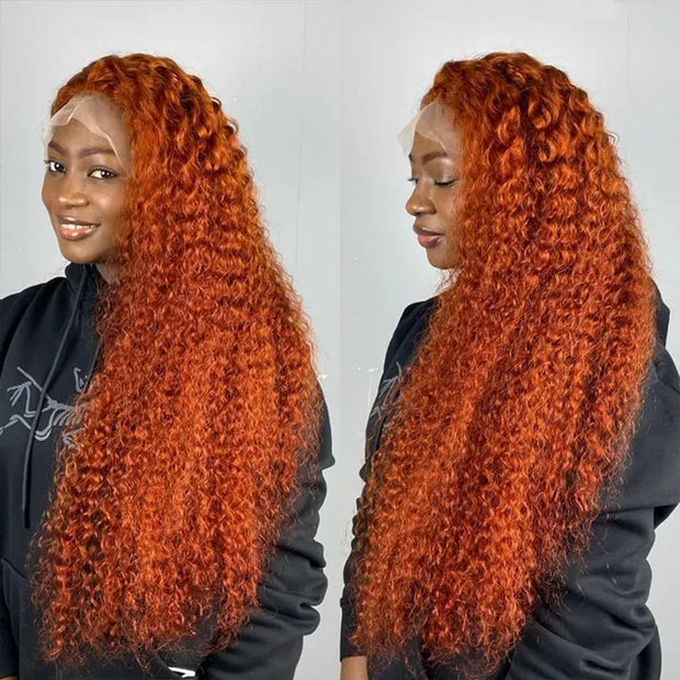 Deep Wave 13*4 13*6 Curly Ginger Color Wig Lace Wigs