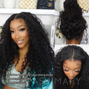 Snug Fit 360 Transparent Lace Frontal Bleached Knots Pre Cut Lace Wig