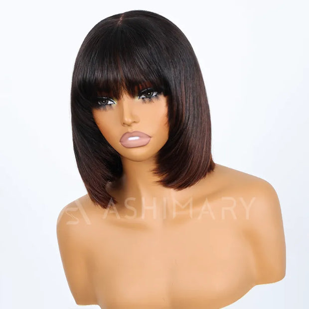 Pull Go 3x1 Minimal Lace Wig Pre-Cut Layers Mocha Brown Ombre 