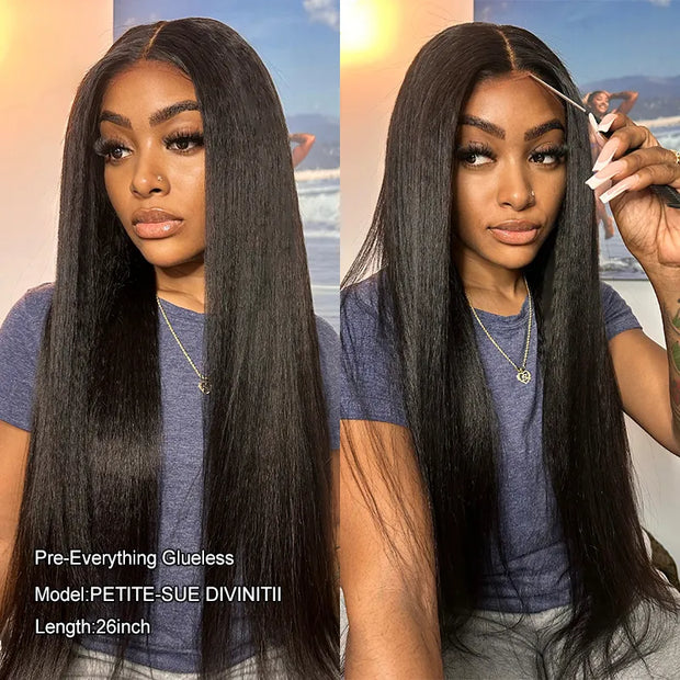 Flash Sale Yaki Straight 6x4.5/4x4/13x6 Transparent Bye Bye Knots Put On and Go 