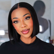 Flash Sale Yaki Straight 6x4.5/4x4/13x6 HD Transparent Pre-Cut Lace Frontal Human Hair Wig Affordable Natural Look Wigs