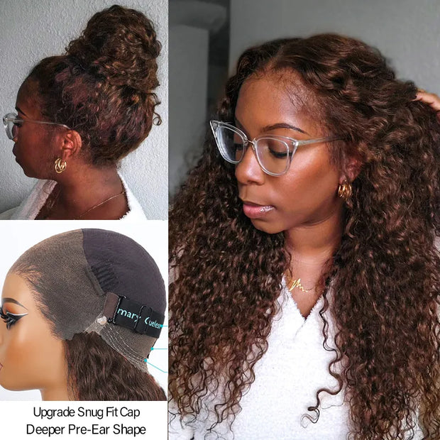 Ashimary Upgrade  360 lace frontal wig cap with invisi strap