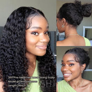 Snug Fit 360 Transparent Lace Frontal Bleached Knots Pre Cut Lace Wig