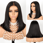 Wear Go Yaki Straight Glueless Bob Wig Pre Cut HD Lace Wig Natural Human Hair Wig