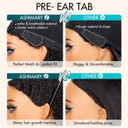 Ashimary pre ear tap for Upgrade Pull Go V part wig